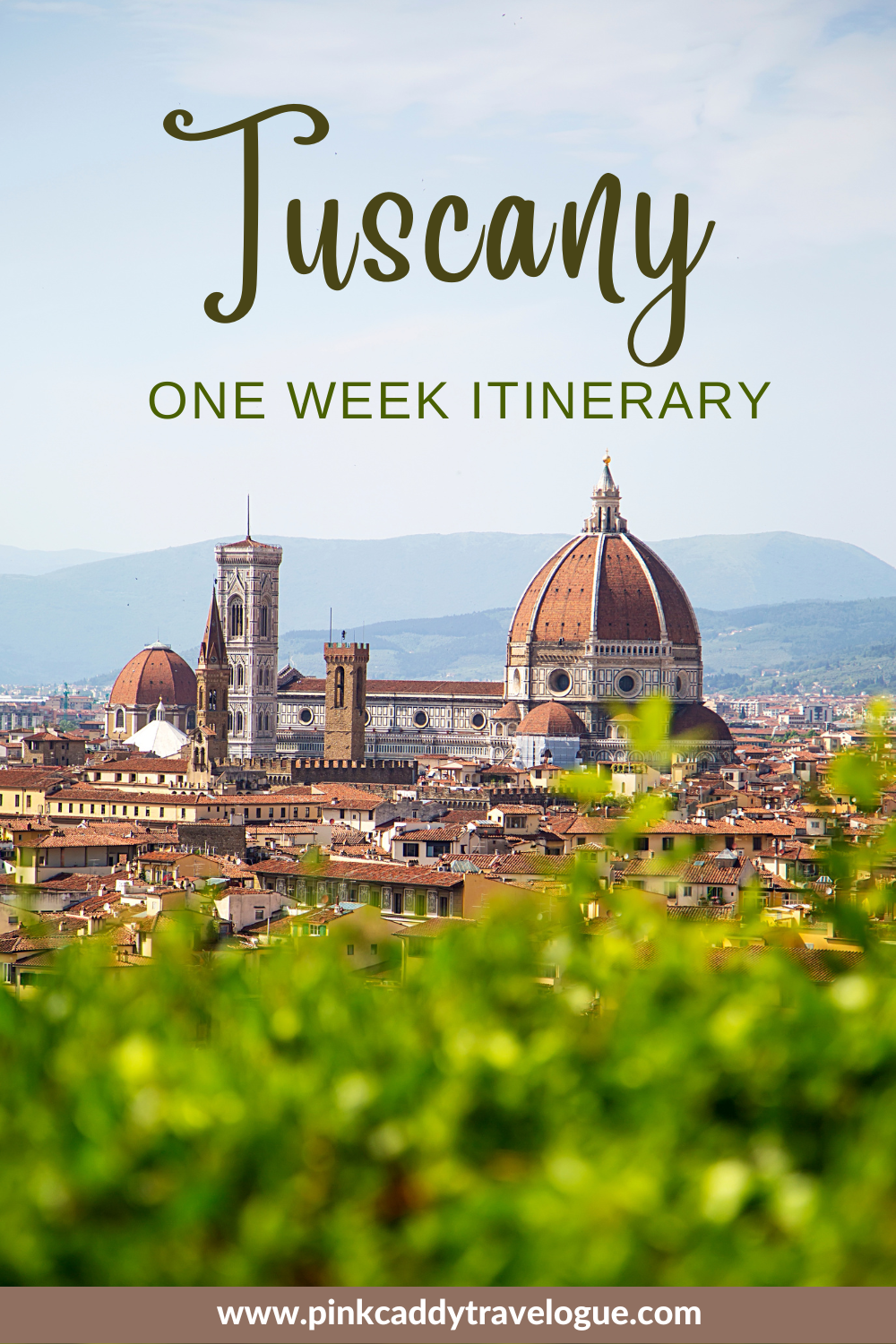 Headed to the land of cypress trees, wine, and incredible food? Check out this perfect one-week Tuscany itinerary! #italy #travel #tuscany #roadtrip #florence